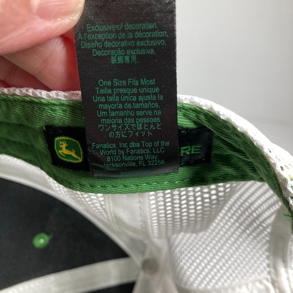 John Deere Cap Hat Adult Green Adjustable‎ Mesh Snapback Farm  Fair Condition - Picture 12 of 13
